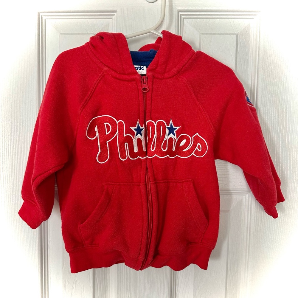 Majestic Toddler 2T Phillies Red Hoodie